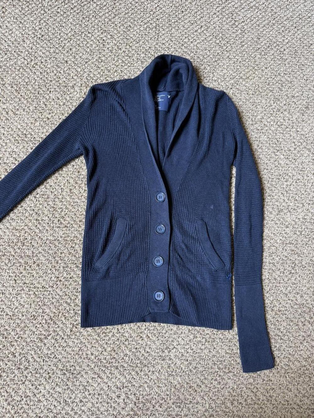 Navy blue y2k vintage American Eagle Outfitters cardigan